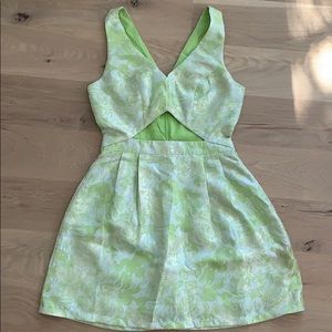 Lime Green Flower Dress